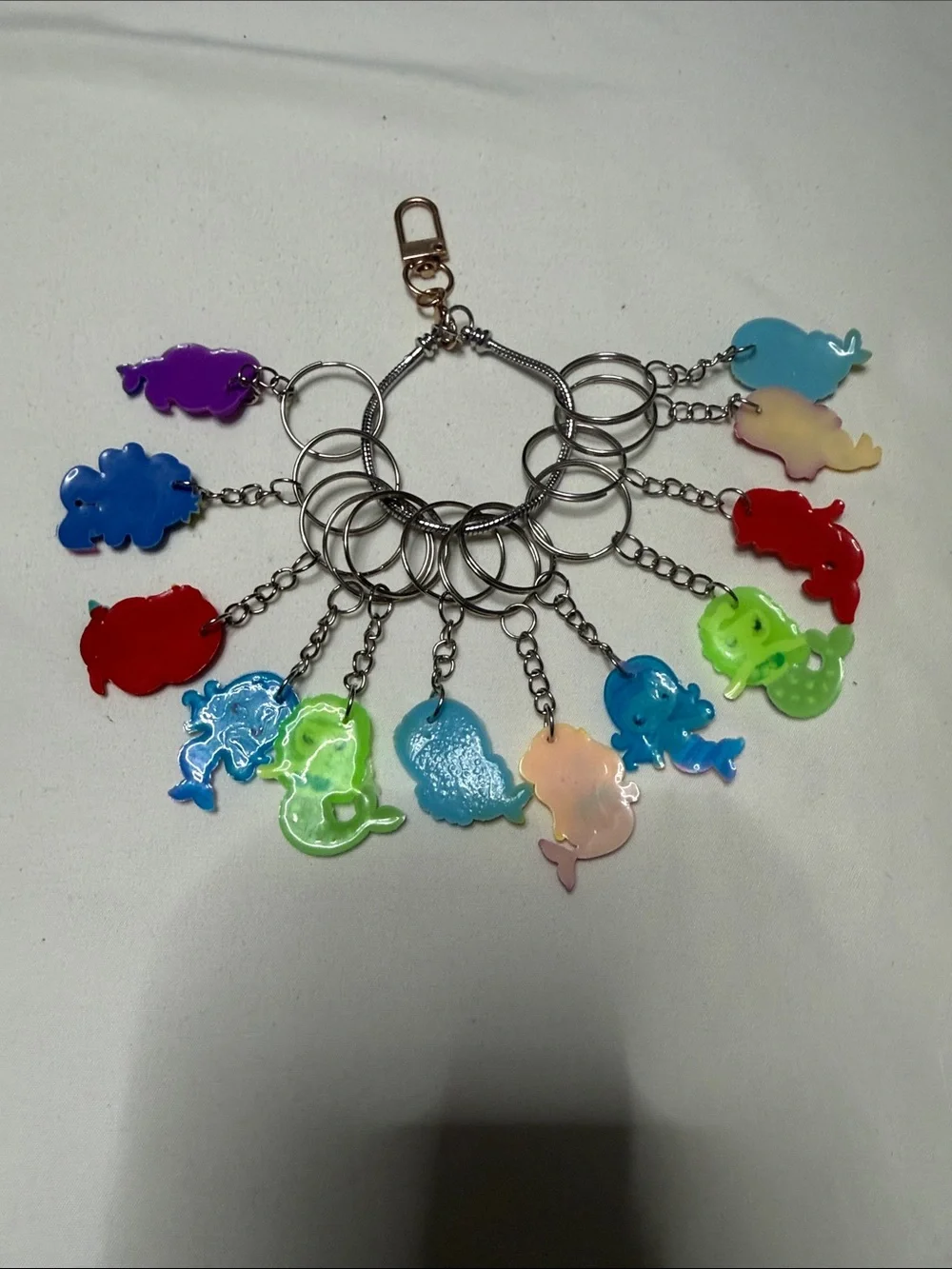 Sets of 12 Cute Mermaid Keychains - Assorted Colors Kids Toys